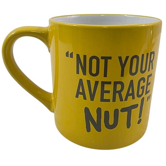 M&M’s Mars Candy Brand NOT YOUR AVERAGE NUT Large Yellow 16 Oz Cup Mug - Picture 5 of 16
